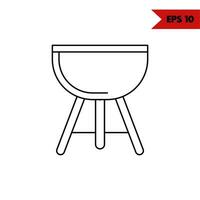 Illustration des Symbols für die Grilllinie vektor