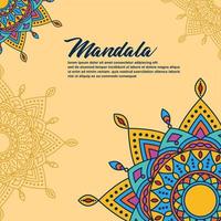 mandala bakgrund, Lycklig diwali vektor illustration festlig diwali och Deepawali kort de indisk festival av lampor på Färg bakgrund