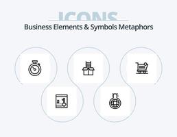 Geschäftselemente und Symbole Metaphern Linie Icon Pack 5 Icon Design. Boot. Finanzen. Ich würde. Gerechtigkeit. Balance vektor