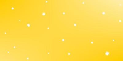 ljus gul glöd bakgrund med vit prickar som stjärnor eller snöflingor. vektor