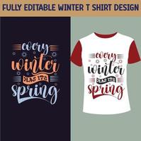 vinter t-shirt design vektor