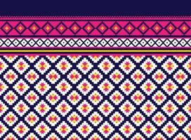 geometrischer ethnischer orientalischer Musterhintergrund. Design für Textur, Verpackung, Kleidung, Batik, Stoff, Tapete und Hintergrund. Musterstickerei-Design. vektor