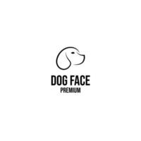 minimalistisk huvud hund logotyp design vektor illustration