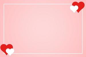 flacher valentinstag rosa hintergrund. vektorsymbole der liebe für glückliche frauen, mutter, valentinstag, geburtstagsgrußkartendesign. vektor