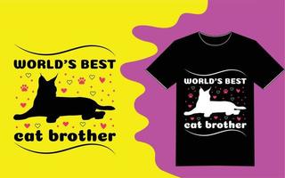 bäst katt t-shirt design vektor