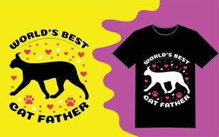 bestes Katzen-T-Shirt-Design vektor