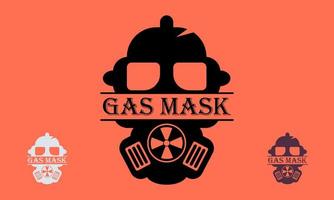radioaktiv näsa mask logotyp ikon vektor