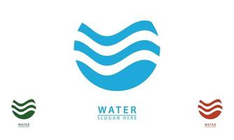 Logo-Symbol für blaue Ozeanwasserwellen vektor