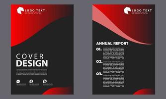 röd och svart abstrakt omslag design vektor