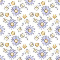 blommig sömlös mönster. delikat mönster med yakrimi dekorativ blommor. vektor illustration.