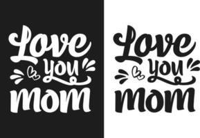 hand dragen text mamma typografi design med blommig element kan vara Begagnade på mugg, t-shirt vektor