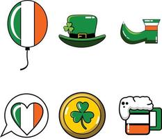 St Patrick Cartoon-Symbol auf weißem Hintergrund vektor