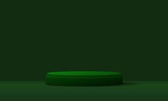 dunkelgrünes 3D-Podium-Hintergrunddesign. Vektor-Illustration. Folge10 vektor