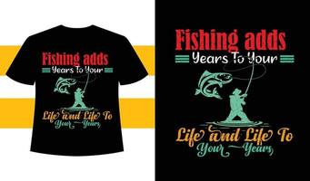 fiske lägger till t-shirt vektor