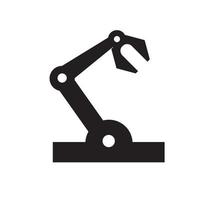 Symbol für industrielle automatische Maschinen. festes Symbol, Glyphe, Silhouette vektor