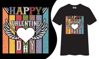 Lycklig hjärtans dag t-shirt design. vektor