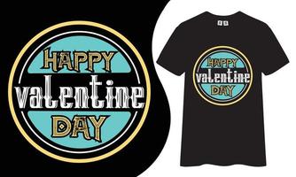 Happy Valentinstag T-Shirt-Design. vektor