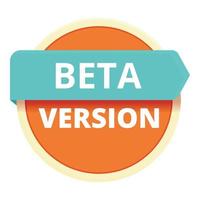 Beta-Version Symbol Cartoon-Vektor. Web-Design vektor