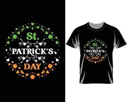 st Patricks dag t skjorta design vektor