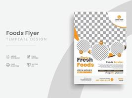 minimale kreative Corporate Food Business Flyer Designvorlage. Band - 04 vektor