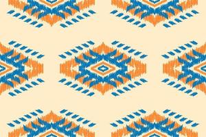 ethnisches ikat-nahtloses muster im stammes-. Aztekischer geometrischer ethnischer Ornamentdruck. Ikat-Musterstil. vektor