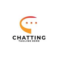 Chat-Logo-Icon-Vektor isoliert vektor