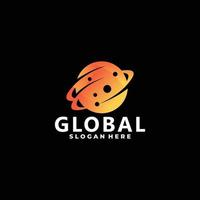 globales Vektor-Logo-Design isoliert vektor