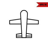 Illustration des Symbols für die Flugzeuglinie vektor