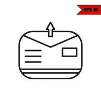 Illustration des Symbols für die E-Mail-Linie vektor