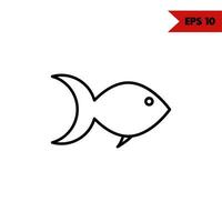 Illustration des Symbols für die Fischlinie vektor