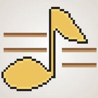 Musiknote mit Pixelkunst. Vektor-Illustration vektor