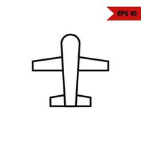 Illustration des Symbols für die Flugzeuglinie vektor