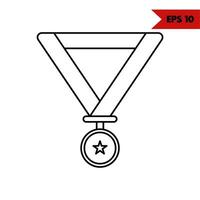 Illustration des Symbols für die Medaillenlinie vektor