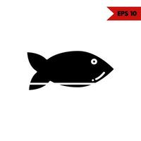 Illustration des Fisch-Glyphen-Symbols vektor