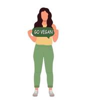 presentation av de vegan diet månad i januari kallad veganär. vektor platt illustration