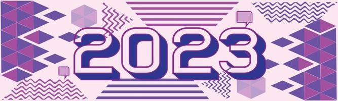 2023 Neujahrsbanner vektor