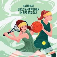 Nationale Mädchen und Frauen im Sportkonzept vektor