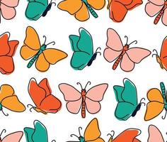 nahtlose Muster bunte Schmetterlinge für Ihre Textildesigns, Vorlagen, Layouts vektor