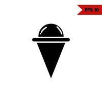 Illustration des Eiscreme-Glyphen-Symbols vektor