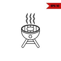 Illustration des Symbols für die Grilllinie vektor