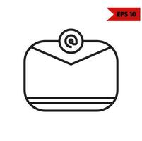 Illustration des Symbols für die E-Mail-Linie vektor