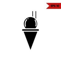 Illustration des Eiscreme-Glyphen-Symbols vektor