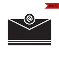 Illustration des E-Mail-Glyphen-Symbols vektor