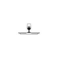 Wein-Logo-Design-Vorlage. Vektorsymbol für Restaurantmenü. vektor