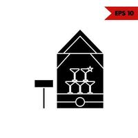 Illustration des Haus-Glyphen-Symbols vektor