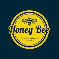 Honigbienen-Logo-Illustration am besten für Etikettendesign-Vektorillustration vektor