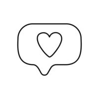 Liebes-Chat-Symbol. Vektorsymbol für E-Dating, Online-Dating, Sexting, Liebes-SMS, SMS, Romantik, Valentinstag, Messaging vektor