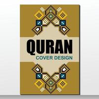 Koran-Buchcover-Design, dekoratives Design im islamischen arabischen Stil vektor