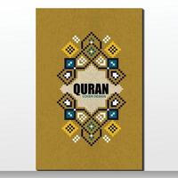 quran bok omslag design, islamic arabicum stil dekorativ design vektor