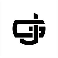 jg logotyp monogram design mall vektor